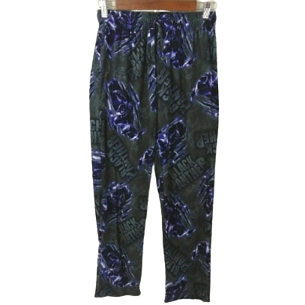 Marvel Boys Size Small Black Panther Super Hero Sleeper Pajama PJ Pants